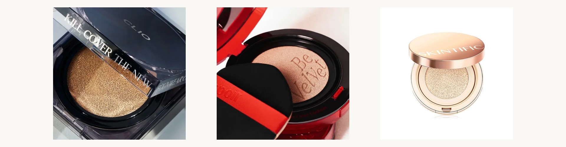 Best cushion foundation for oily skin - CLIO, eSpoir, and Skintific